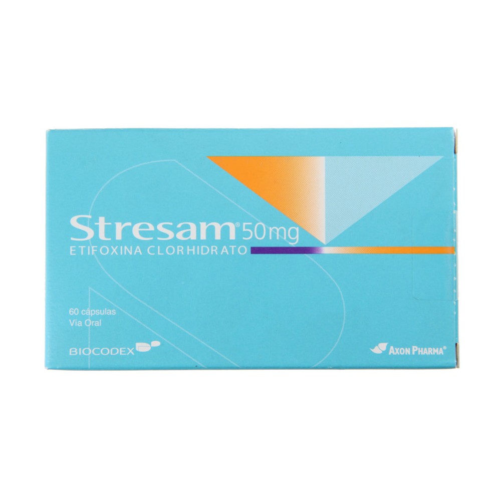 Stresam Etifoxina Clorhidrato 50mg 60 Cápsulas