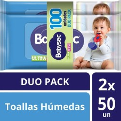 Pack Babysec Toalla Húmeda Ultra 100 Unidades