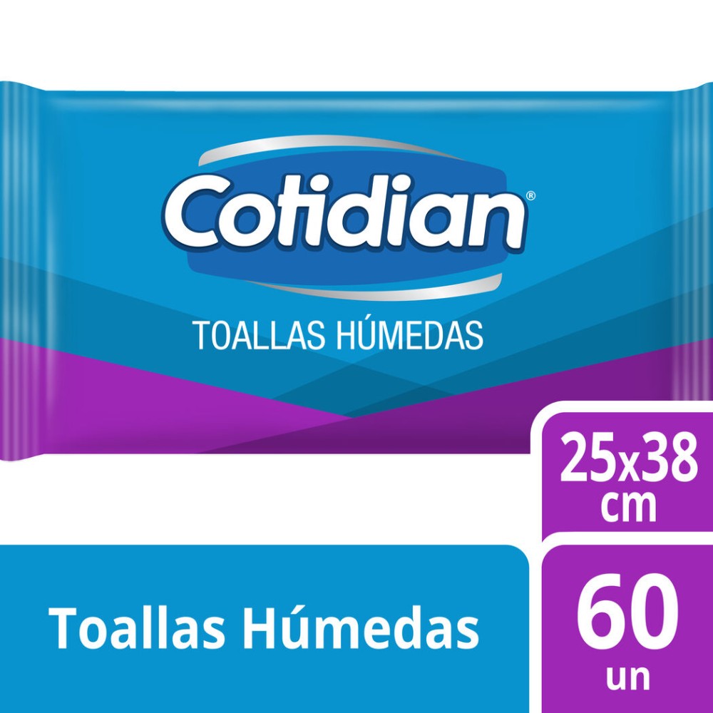 Toallas Húmedas para Adultos XG Cotidian 60 Unidades