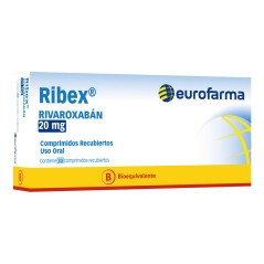 Ribex (B) Rivaroxaban 20mg 15 Comprimidos Recubiertos