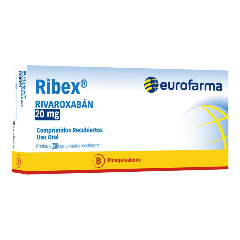 Ribex (B) Rivaroxaban 20mg 15 Comprimidos Recubiertos