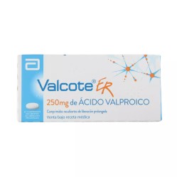 Valcote ER (R) Ácido Valproico 250mg 50 Comprimidos Prolongados