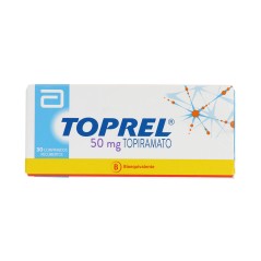 Toprel (B) Topiramato 50mg 30 Comprimidos Recubiertos