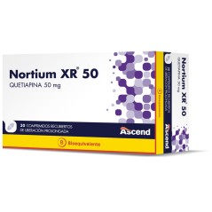 Nortium XR (B) Quetiapina 50mg 30 Comprimidos Prolongados