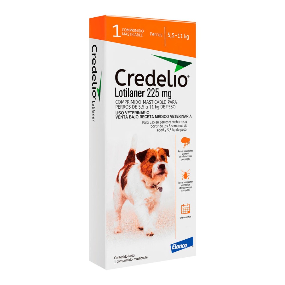 Credelio Lotilaner 225mg 5.5 a 11kg 1 Comprimido Masticable