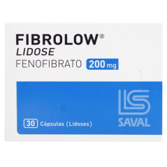 Fibrolow Lidose Fenofibrato 200mg 30 Cápsulas