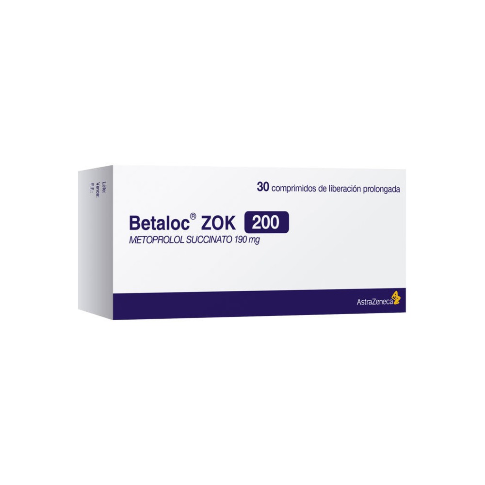 Betaloc ZOK Metoprolol 200mg 30 Comprimidos Prolongados