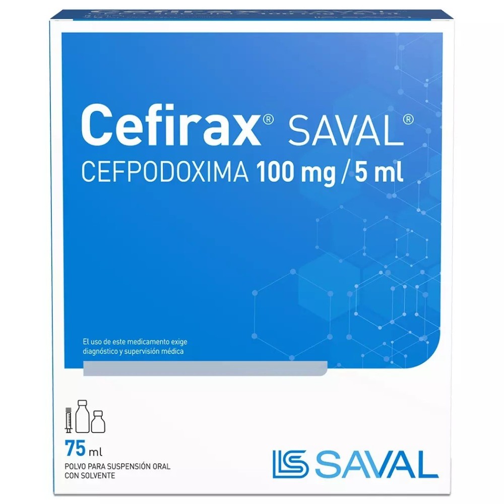 Cefirax Cefpodoxima 100mg/5ml Suspensión Oral 75ml