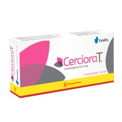 Cerciora T (B) Levonorgestrel 0.75mg 2 Comprimidos  PRECIO UN MEDIDA $2378