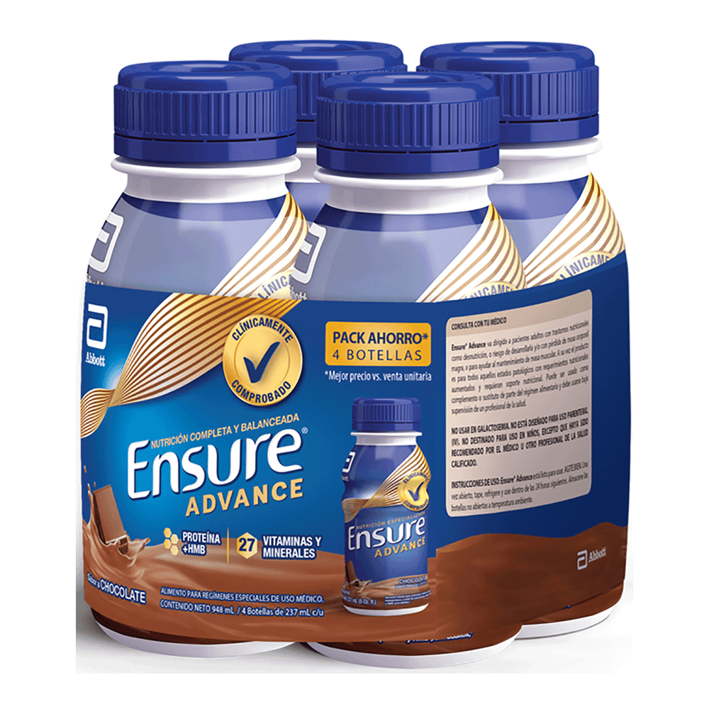 ENSURE ADVANCE LIQUIDO CHOCOLATE CON HMB PROTEINA Y VIT.D 220ML.4