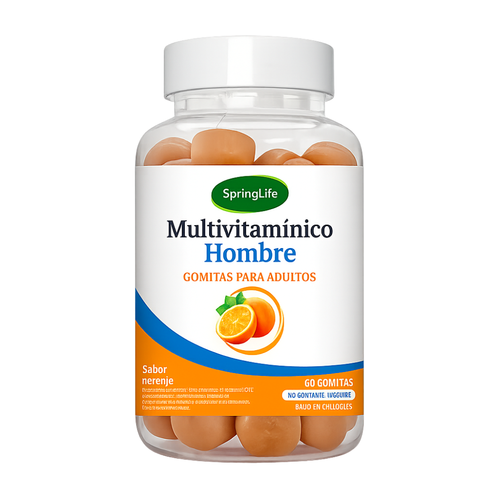 SPRINGLIFE MULTIVITAMINICO PARA HOMBRES GOMITAS SABOR NARANJA X60