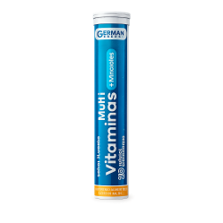 GERMAN ENERGY MULTIVITAMINAS + MINERALES TABLETAS EFERVESCENTES SABOR NARANJAX20