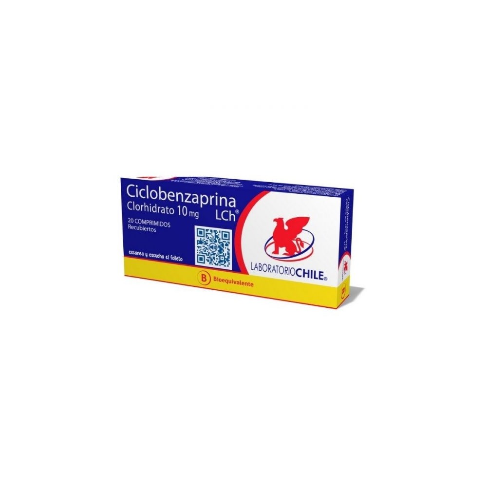 CICLOBENZAPRINA COM 10 MG X 20 CHILE (BE)