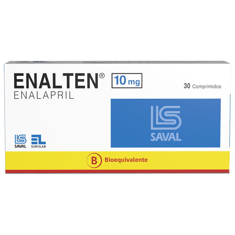 Enalten (B) Enalapril 10mg 30 Comprimidos  PRECIO UN MEDIDA $595