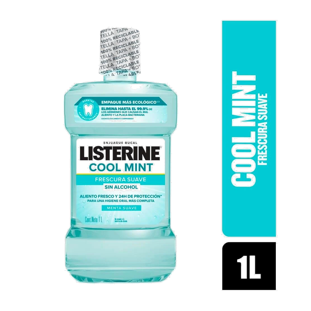 Enjuague Bucal Listerine Cool Mint Zero Alcohol 1 Litro