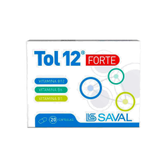 Tol 12 Forte Vitamina B1 / B6 / B12 20 Cápsulas