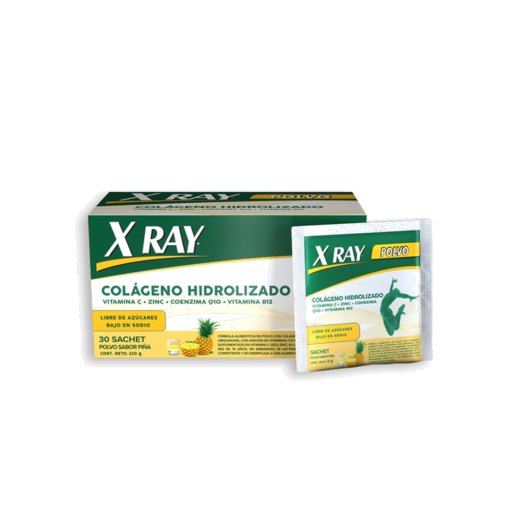 X Ray Colágeno Polvo Sabor Piña 30 Sachets
