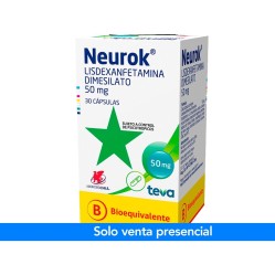 Neurok (B) Lisdexanfetamina 50mg 30 Cápsulas
