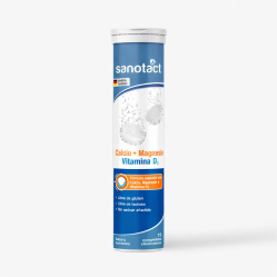 SANOTACT CALCIO+MAGNESIO+VITAMINAS D3 COMPRIMIDOS EFERVESCENTES S/MANDARINA X15