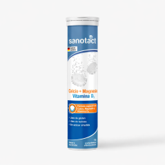 SANOTACT CALCIO+MAGNESIO+VITAMINAS D3 COMPRIMIDOS EFERVESCENTES S/MANDARINA X15