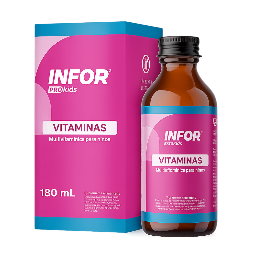 INFOR PRO KIDS JARABE MULTIVITAMINICO PARA NIÑOS180 ML