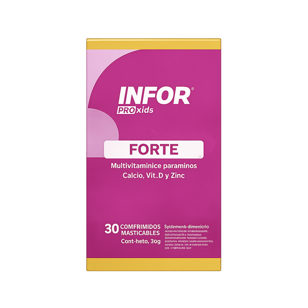 INFOR PRO KIDS FORTE MULTIVITAMINICO CALCIO VIT.D Y ZINC  COM.MASTICABLES 30
