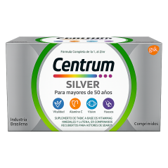 CENTRUM SILVER 30 COMPRIMIDOS. MULTIVITAMINICO-MULTIMINERALFORMULA MAYOR 50 ANOS