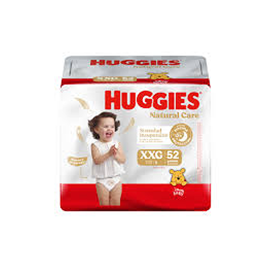 Pañales Huggies Natural Care XXG 52 Unidades