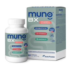 MUNO BX SUPLEMENTO ALIMENTARIO PROBIOTICOS VITAMINAS Y MINERALES CAPSULAS X60