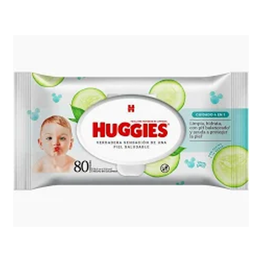 Toallas Húmedas Huggies Cuidado 4 en 1 para Bebés 80 Unidades