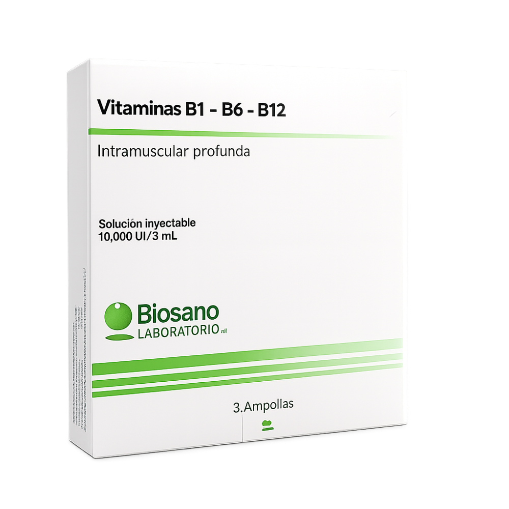 VITAMINAS B1-B6-B12 AMP X 3 BIOSANO