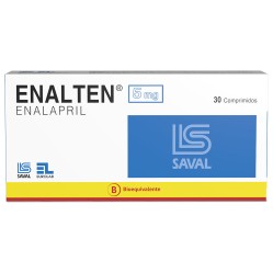 Enalten (B) Enalapril 5mg 30 Comprimidos  PRECIO UN MEDIDA $481