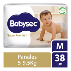 Pañales Babysec Super Premium Confort Care Talla M 38 Unidades