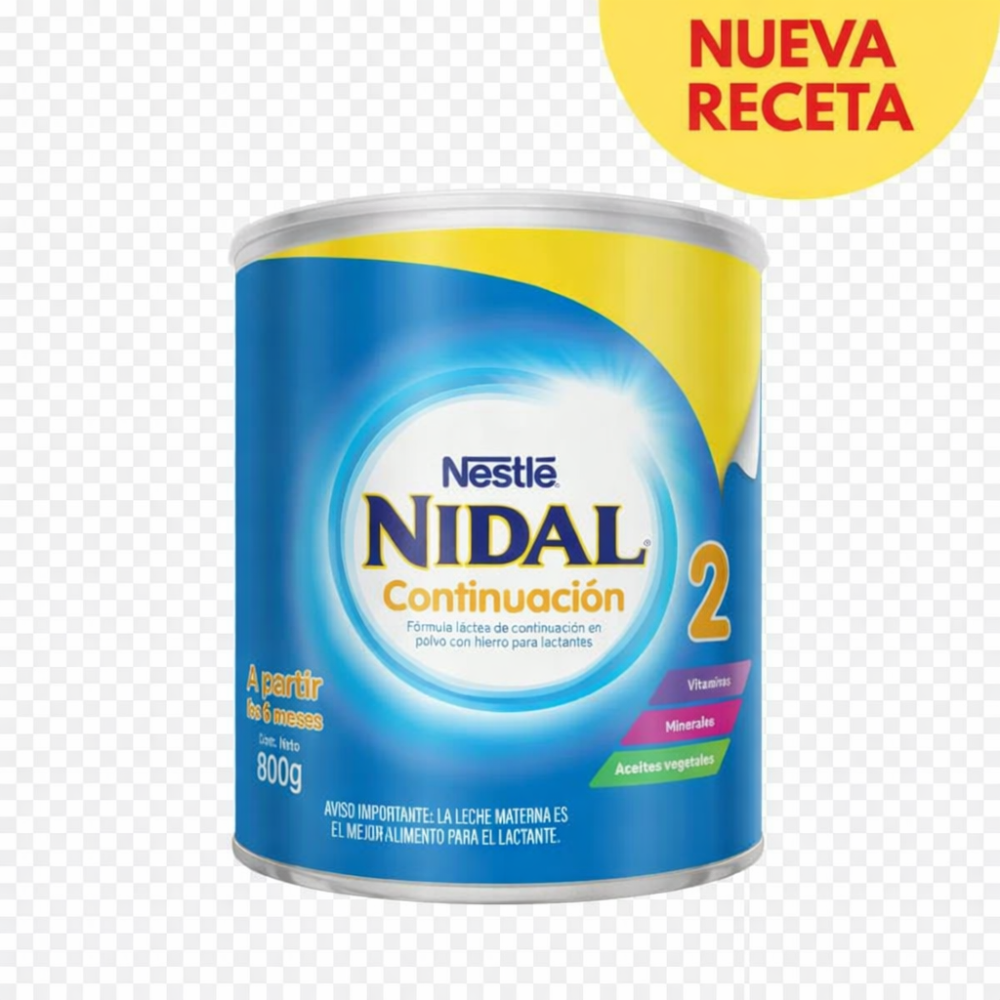 NESTLE NIDAL FORMULA LACTEA DE CONTINUACION POLVO 6 A 12 MESES 800GR