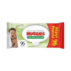 Toallitas Húmedas Huggies Limpieza Efectiva 96 Unidades