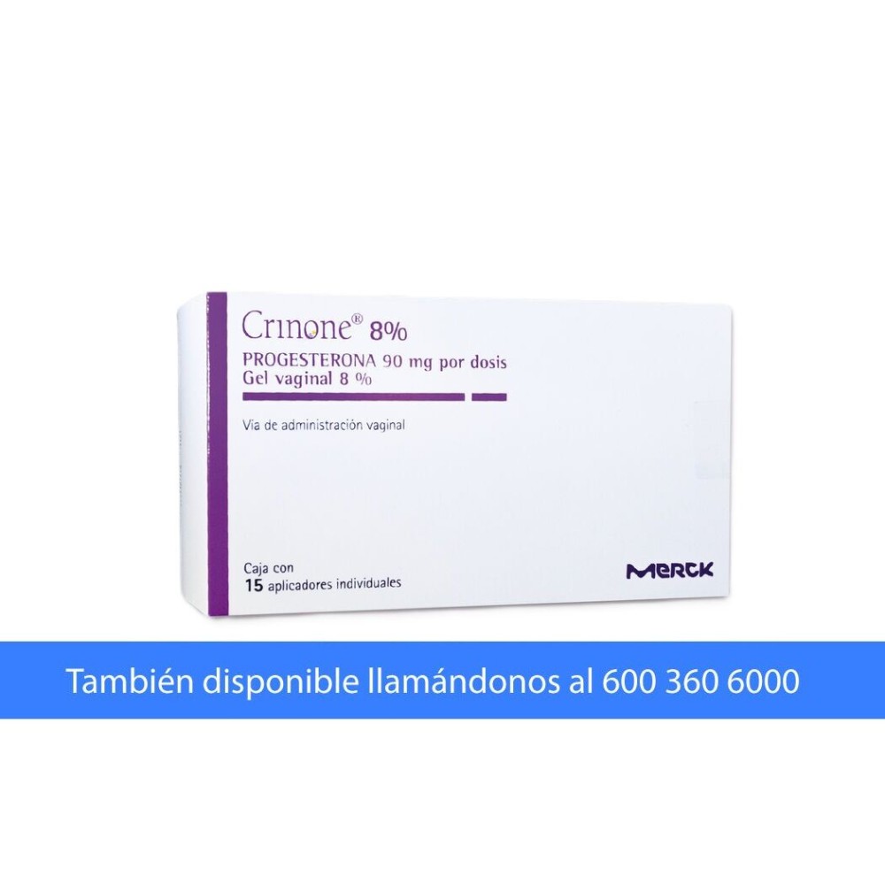 Crinone 8% Progesterona Gel Vaginal 15 Aplicaciones
