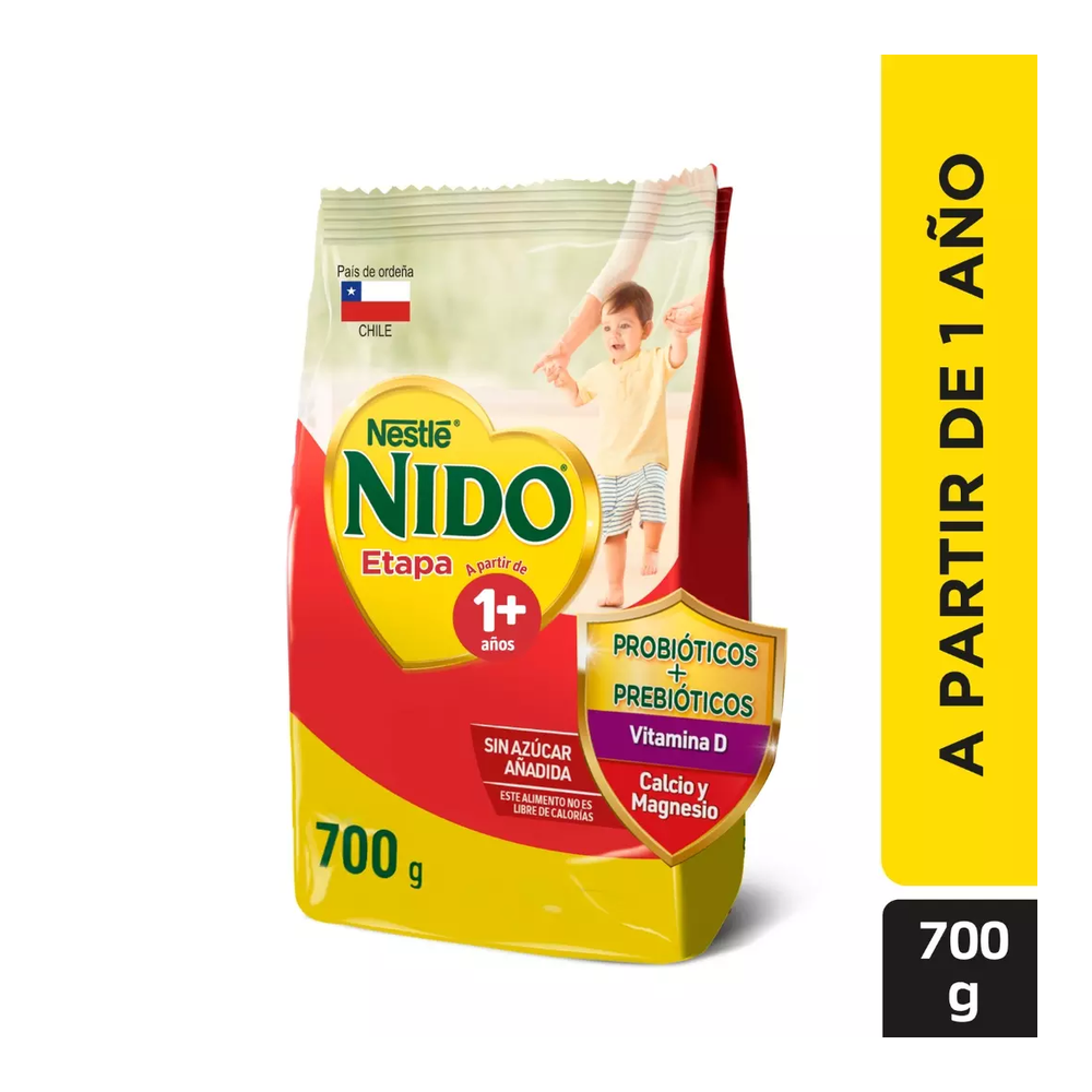 NIDO ETAPAS 1+ LECHE BOLSA INSTANTANEA SEMIDESCRE.PVO C/PRE Y PROBIOTICOS 700G