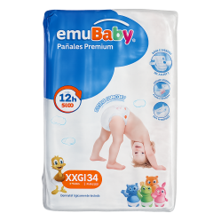 Pañal Desechable Emubaby Premium Talla XXG 34 Unidades