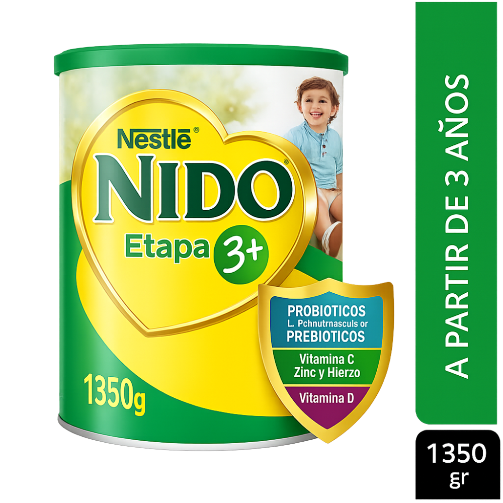 NIDO ETAPAS DEFENSAS 3+ LECHE BOLSA INSTAN.SEMIDESCR.PVO C/PRE -PROBIOTICOS 700G