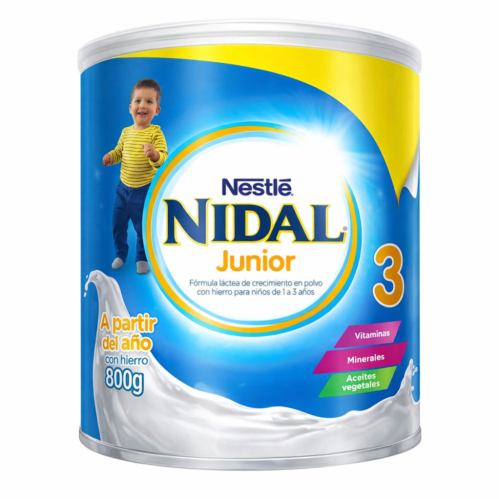 NIDAL 3 JUNIOR FORMULA LÁCTEA POLVO (+1 AÑO) 800GR