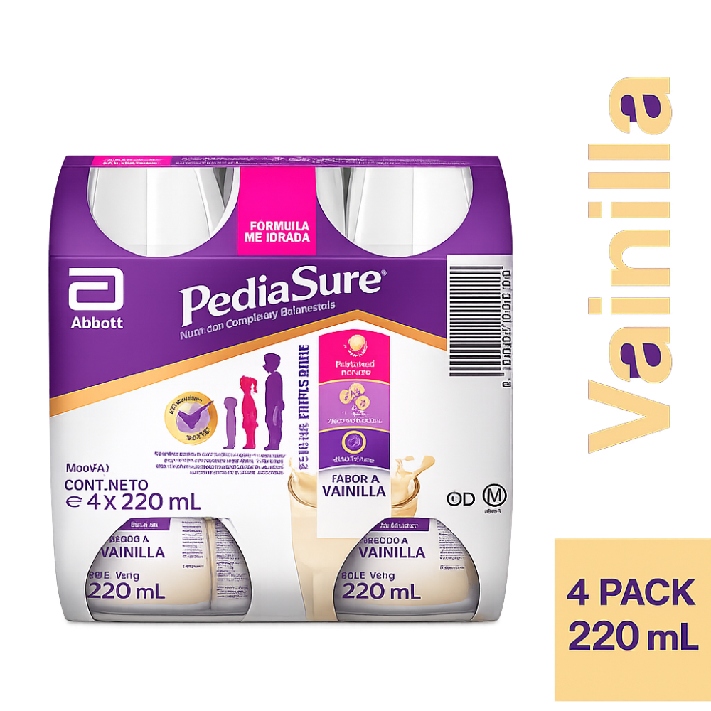 PEDIASURE COMPLETE VAINILLA 220 ML X 4 UND