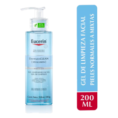 Eucerin DermatoCLEAN Gel Limpiador Facial Piel Normal a Mixta 200ml