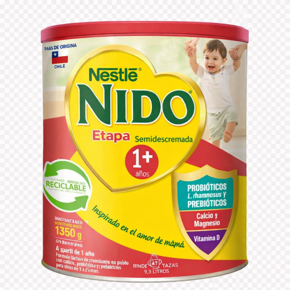 NIDO ETAPAS 1+ LECHE INSTANTANEA SEMIDESCREMADA PVO C/PRE Y PROBIOTICOS 1350G