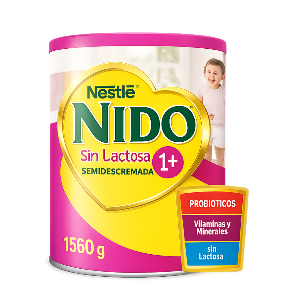 NIDO ETAPA 1+ LECHE INSTANTANEA POLVO CON HIERRO/PROBIOTICOS SIN LACTOSA 1560GR