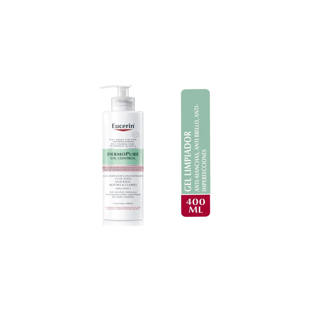 Eucerin Dermopure Triple Effect Gel Limpiador 400ml
