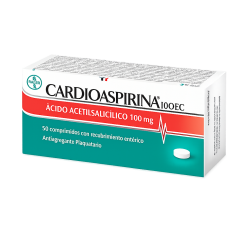Cardioaspirina Ácido Acetilsalicílico 100 mg 50 Com. Rec.