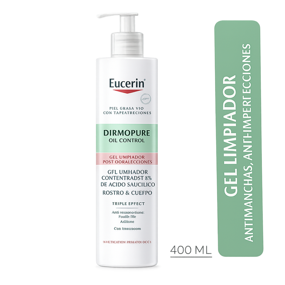 EUCERIN DERMOPURE GEL LIMPIADOR TRIPLE EFFECT X 400 ML