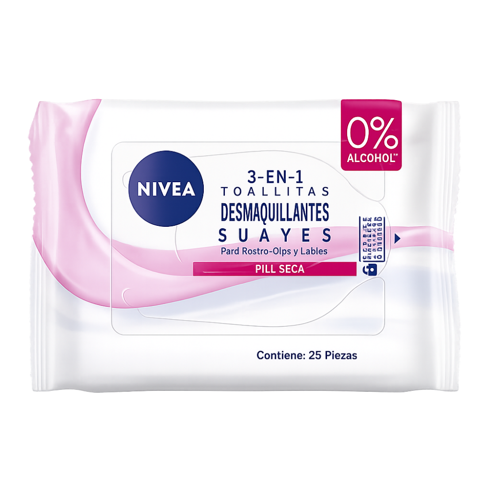 NIVEA FACE TOALLITAS DESMAQUILLANTES SUAVE X 25