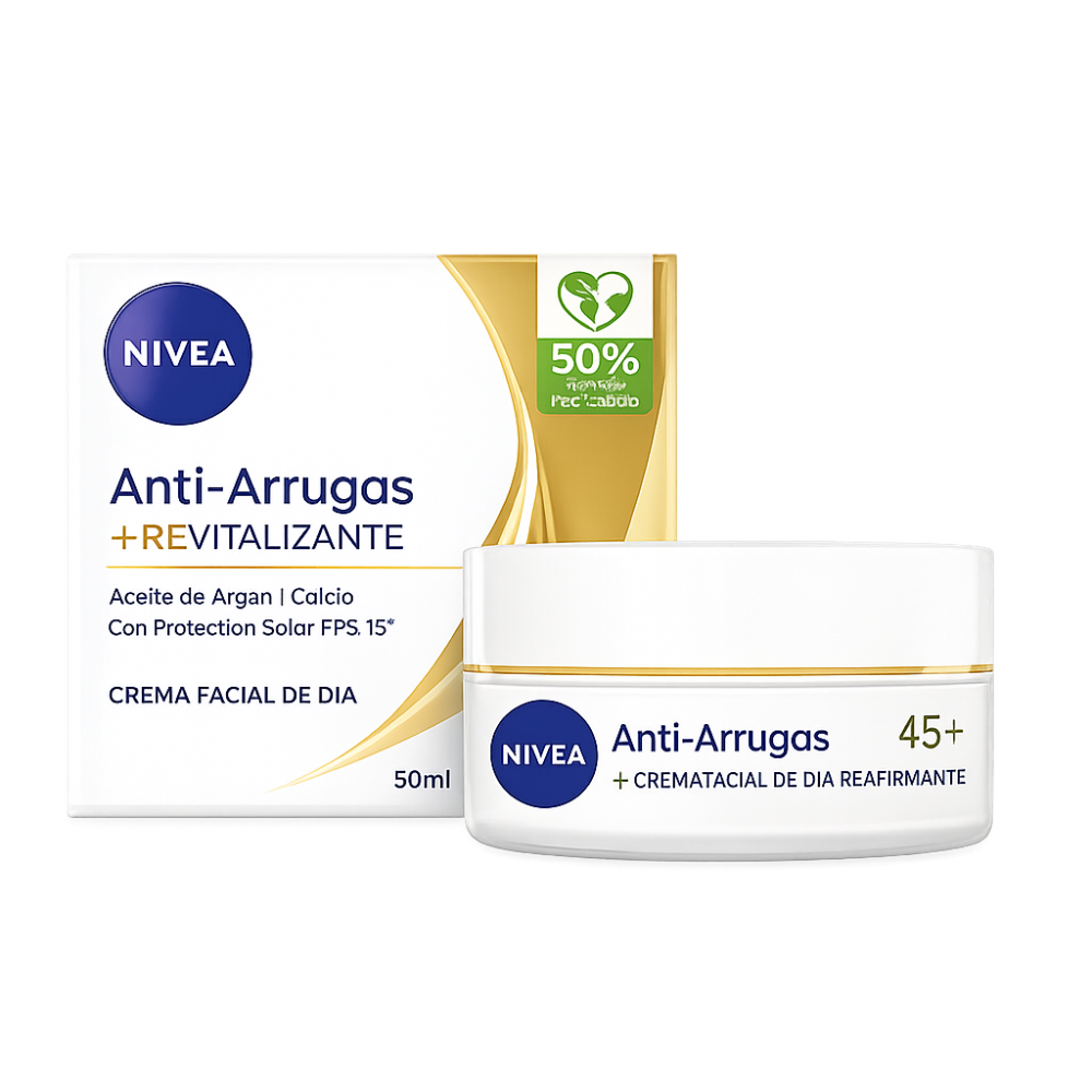 NIVEA FACIAL ANTIARRUGAS REVITALIZANTE +55 X 50 ML