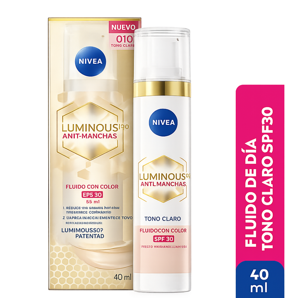 NIVEA FLUIDO LUMINOUS ANTI MANCHAS CLARO X 40 ML